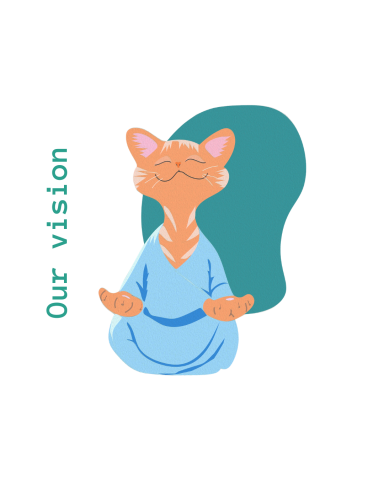 Our vision meditating cat