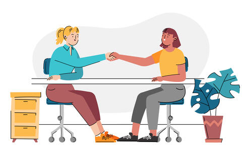 Partners handshake