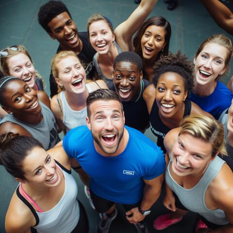people working out