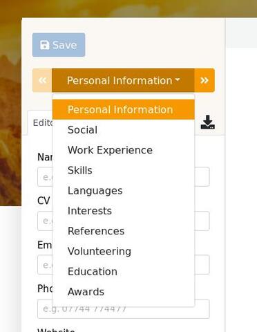 Personal information